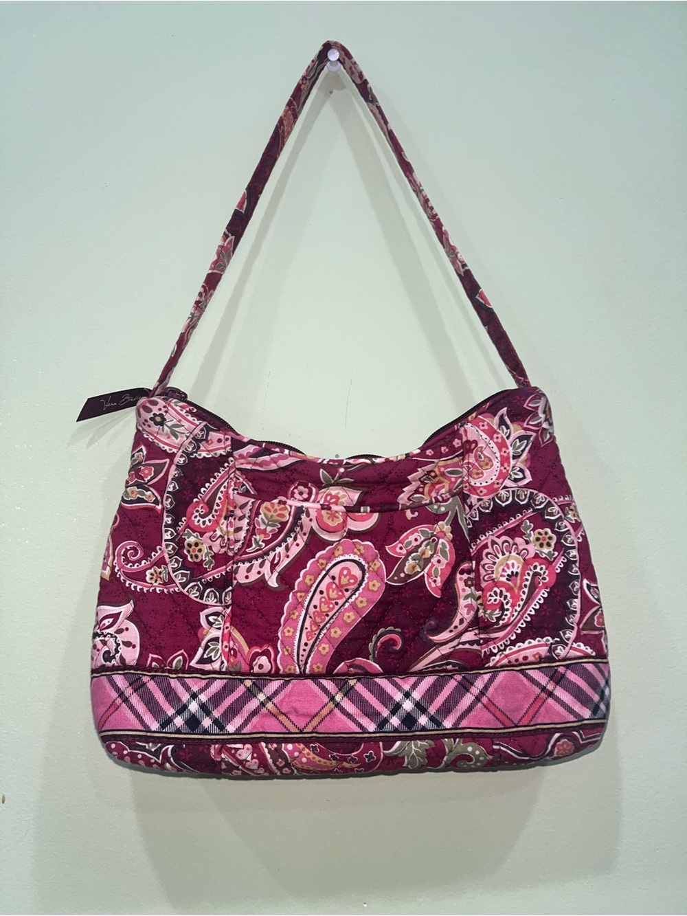 Vintage Vera Bradley Y2K PICCADILLY PLUM Molly Handbag Shoulder Bag